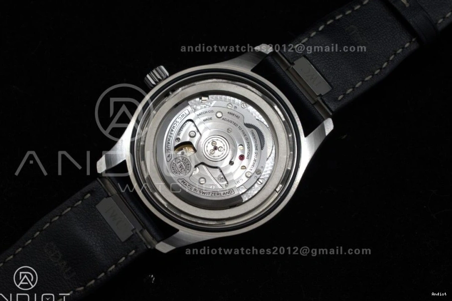 Edition A32111 1:1 Blue Mark Dial Pilot IW328203 on Leather ZF XX Best Dark Strap Blue 1203